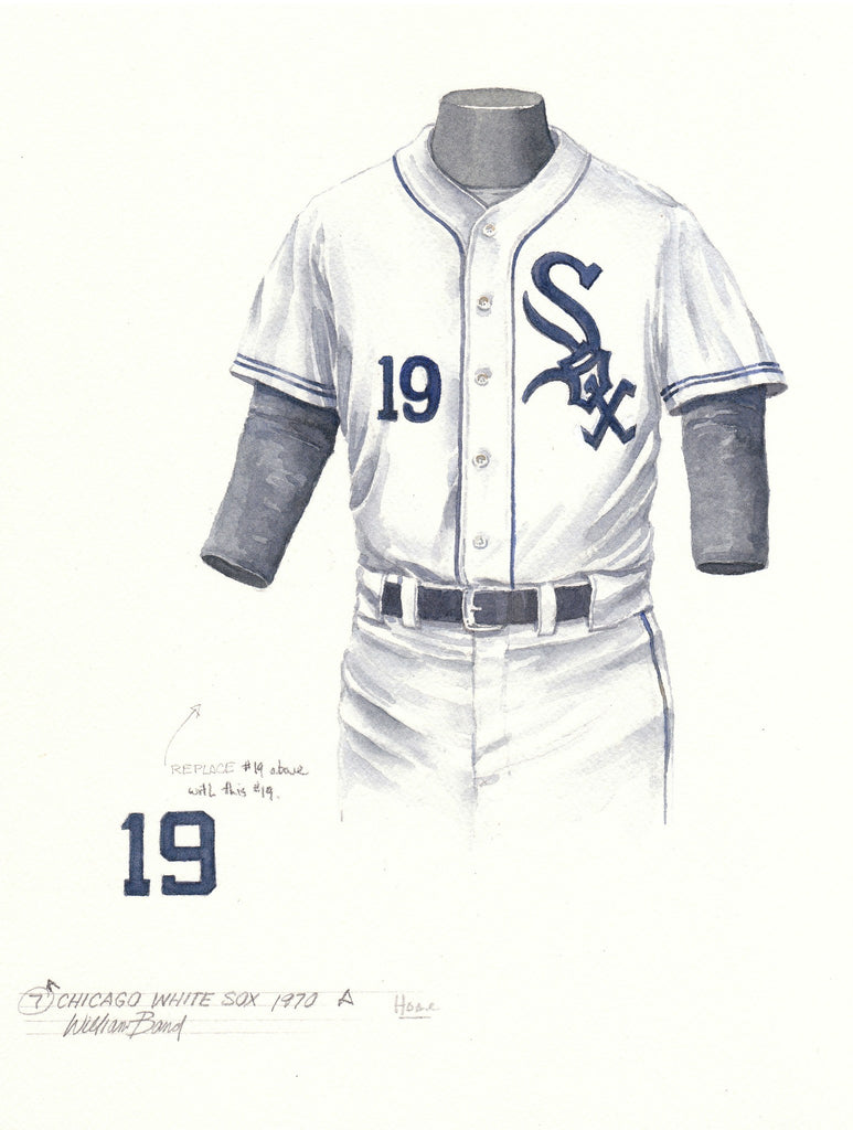 Chicago White Sox 1970 road uniform artwork, This is a high…