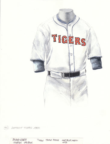 MLB Detroit Tigers 2017 uniform original art – Heritage Sports Art