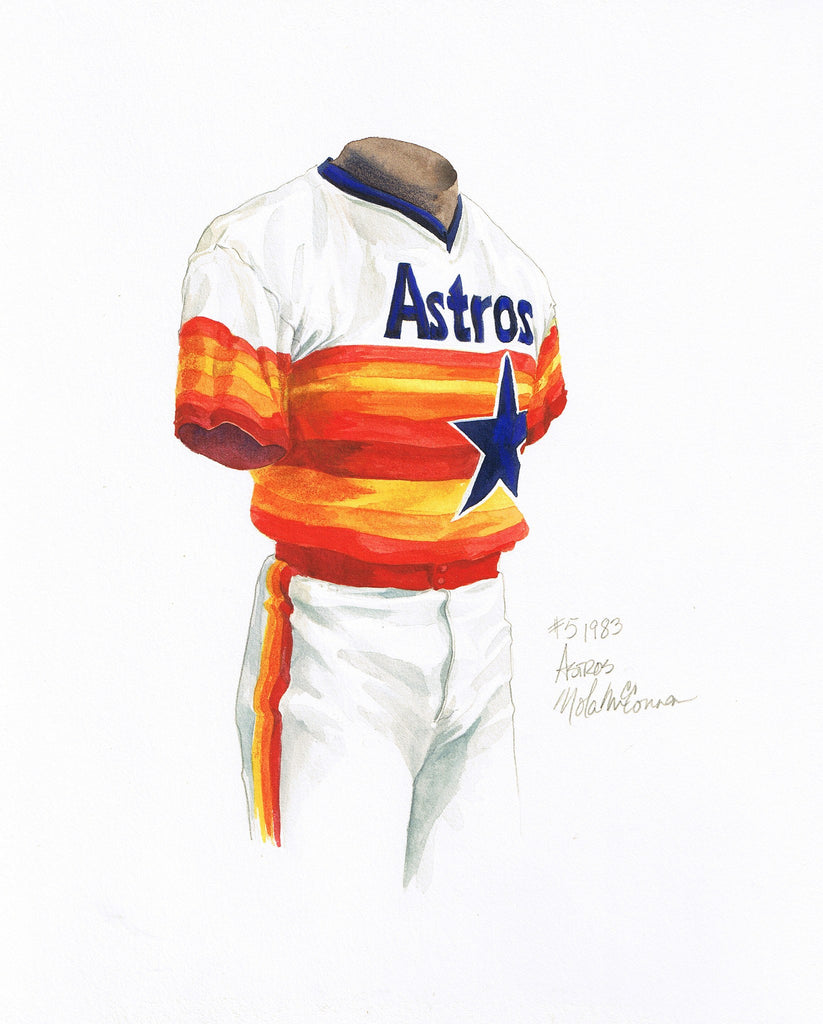 Houston Astros 1994 uniform artwork, This is a highly detai…