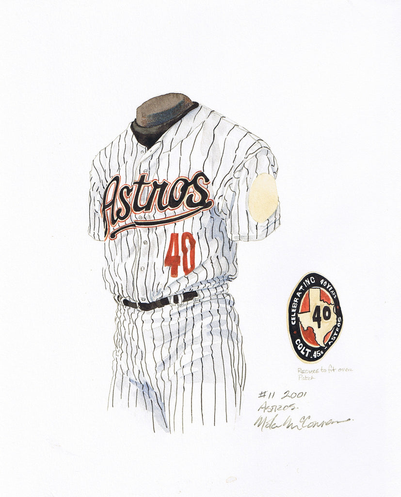 MLB Houston Astros 1962 uniform original art – Heritage Sports Art