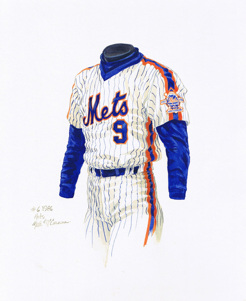  Framed Evolution History New York Mets Uniforms Print