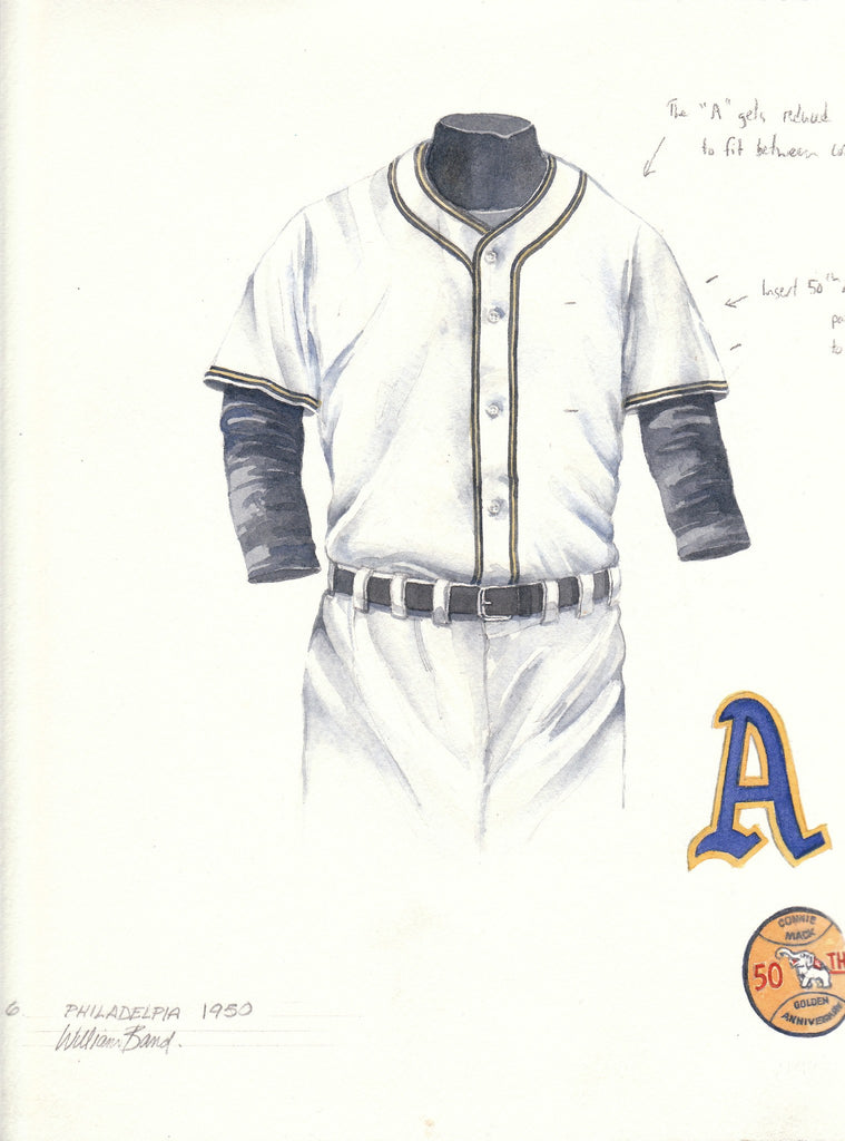 MLB Oakland Athletics 1989 uniform original art – Heritage Sports Art