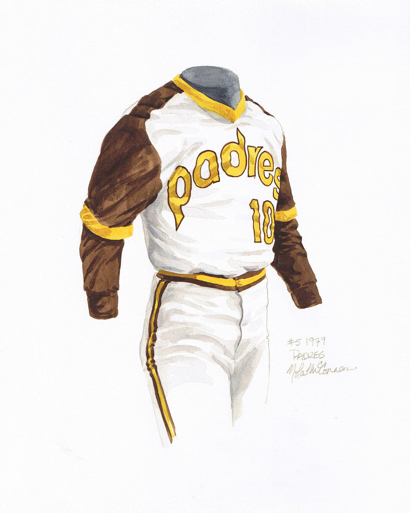 MLB San Diego Padres 1969 uniform original art – Heritage Sports Art