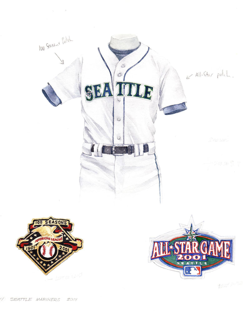 Sell a 2001 Ichiro Suzuki Game Issued Seattle Mariners Home Jersey