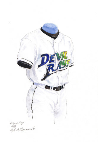 Tampa Bay Rays uniform evolution plaqued poster – Heritage Sports