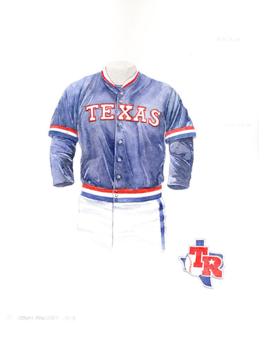 MLB Texas Rangers 1993 uniform original art – Heritage Sports Art