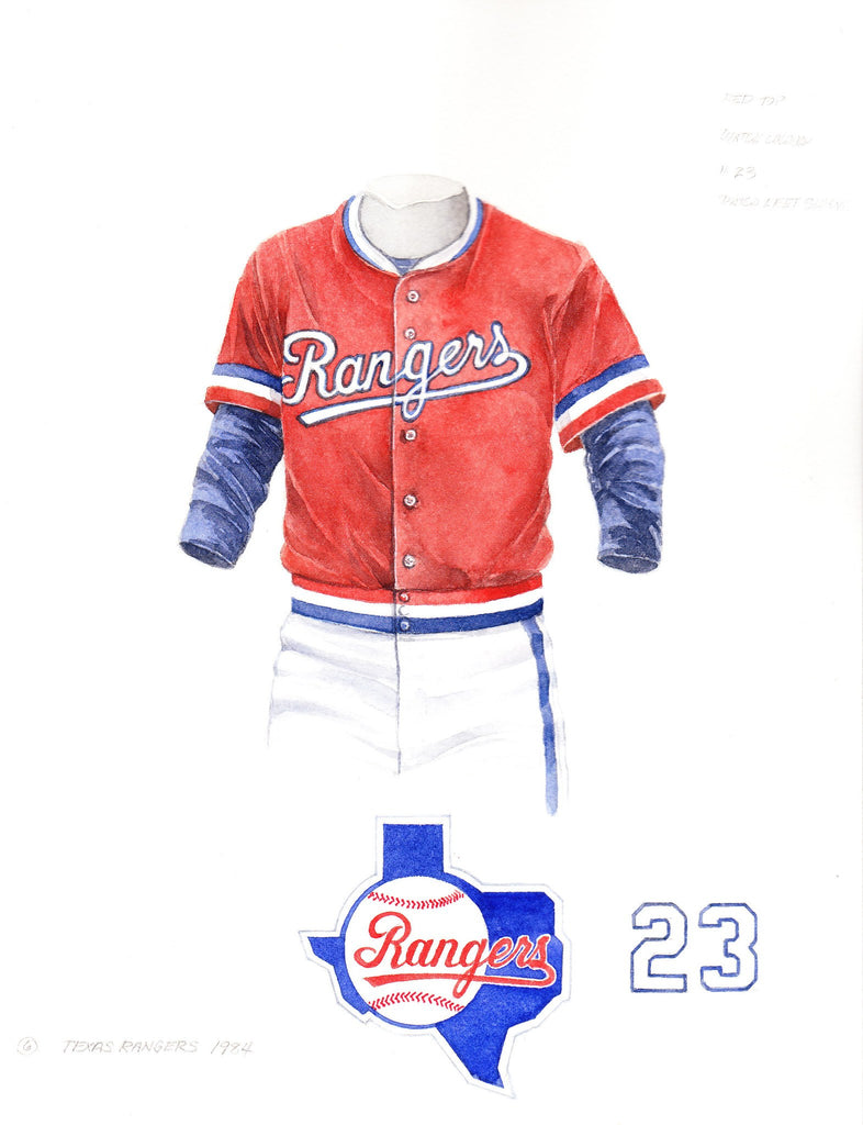 Vintage Texas Rangers MLB Baseball Jersey White Large