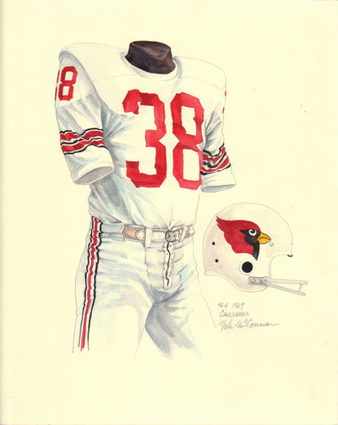 Arizona Cardinals 1998 uniform artwork, This is a highly de…