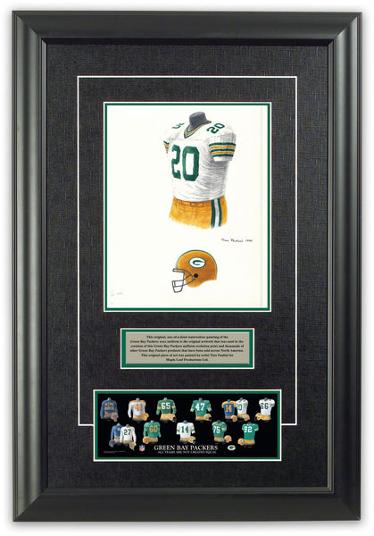 Brett Favre Signed Green Bay LED Framed Custom Green Jersey