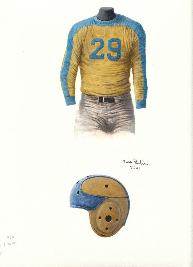 NFL Philadelphia Eagles 1934 uniform original art – Heritage