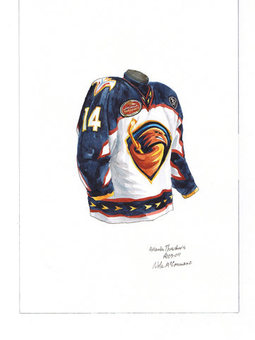 NHL Winnipeg Jets 1973-74 uniform and jersey original art