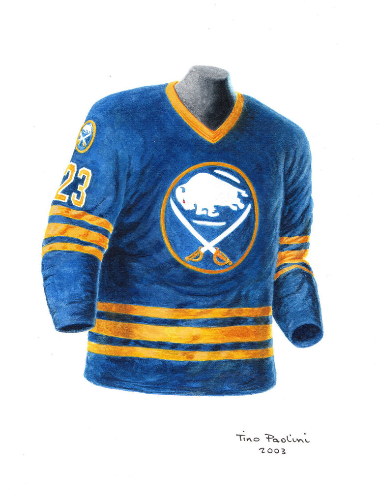 NHL Buffalo Sabres 1974-75 uniform and jersey original art