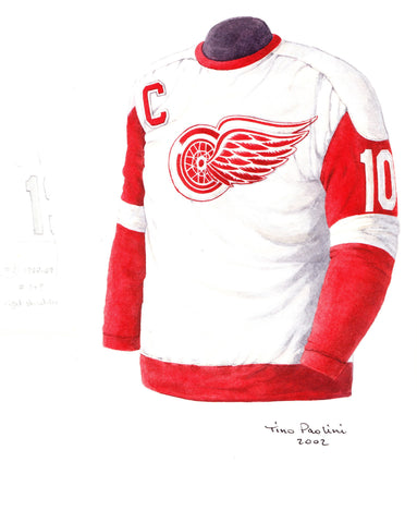 Detroit Red Wings uniform evolution plaqued poster – Heritage