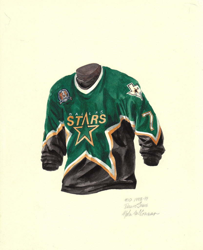 Ed Belfour Autographed Dallas Stars Jersey (10 total signatures)