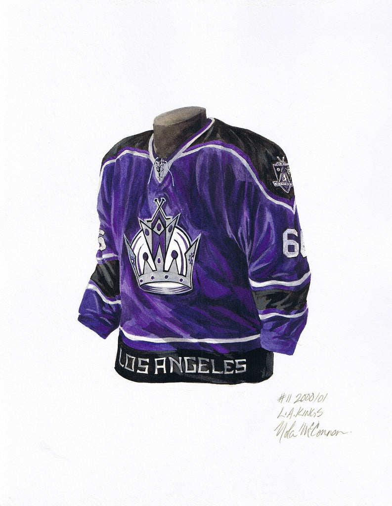 NHL Los Angeles Kings 2000-01 uniform and jersey original art – Heritage  Sports Art