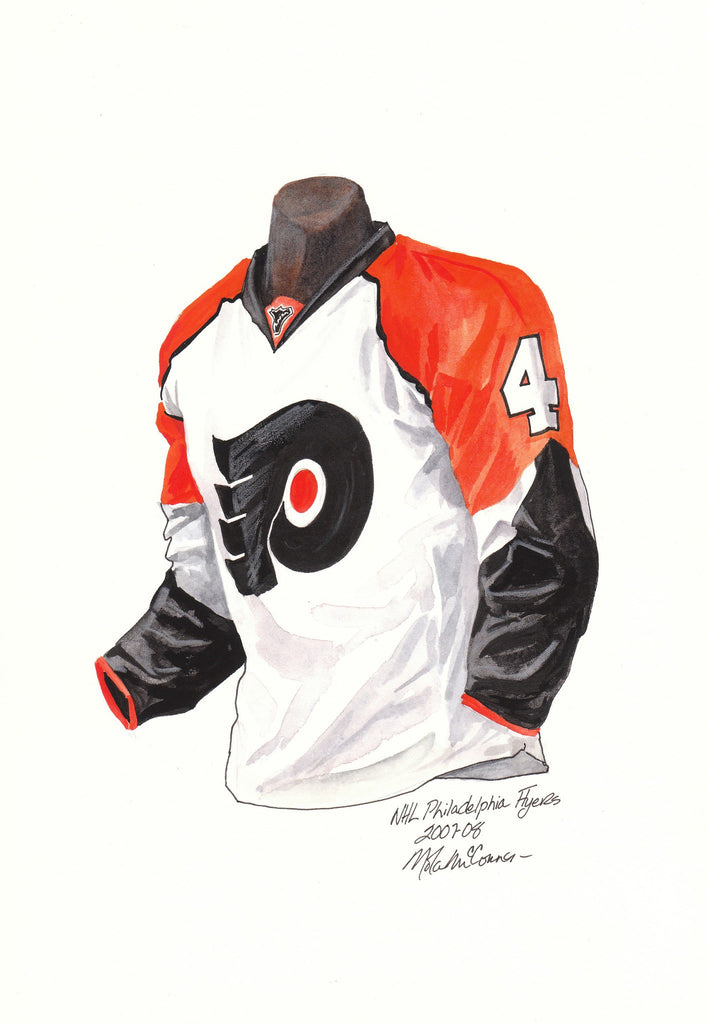 NHL Philadelphia Flyers 2007-08 uniform and jersey original art