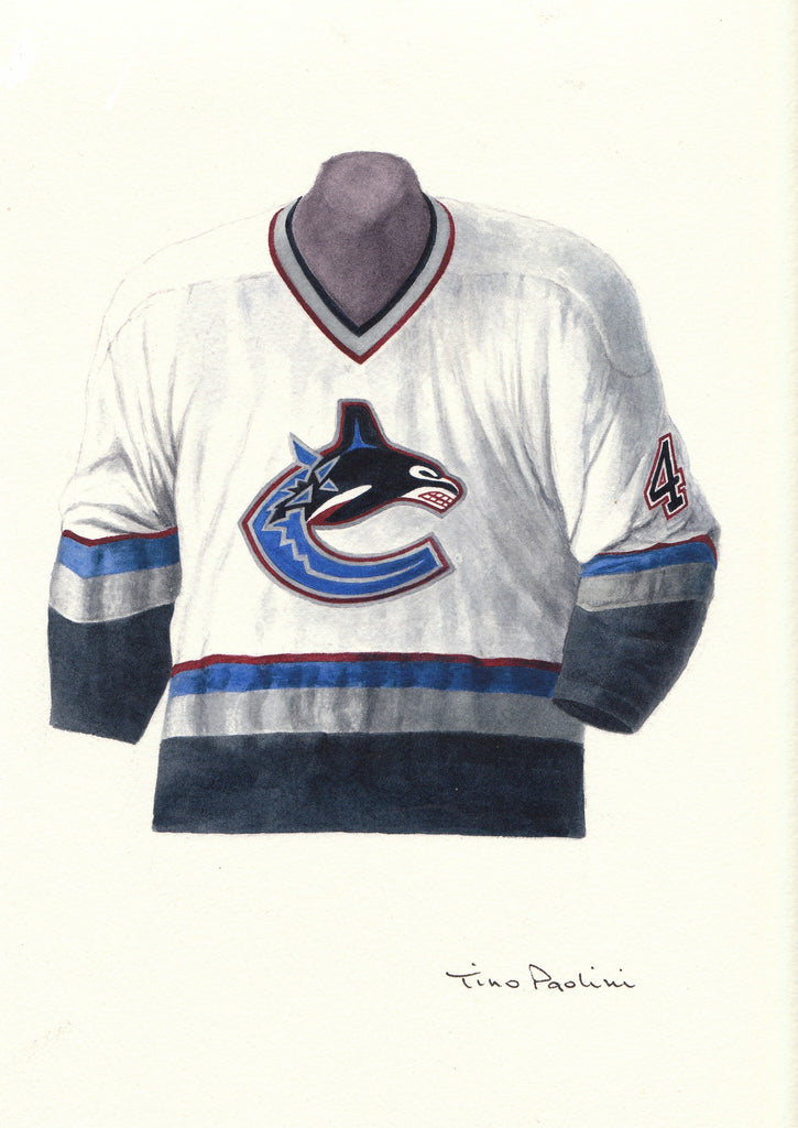 Vancouver Canucks 1998-99 jersey artwork, This is a highly …